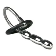 Sinner Penis Plug with Glans Ring, Surgical Steel Solid Male Urethral Plug