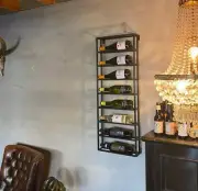 Metal Wine Rack, Wine Storage Rack, Vertical Wine Rack, 8 Bottles