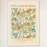 Galrie William Morris Trellis Cotton Print (1864) Timeless Elegance for Your Home, Wood Frame, A1 60 x 84cm (23 x 33inch)