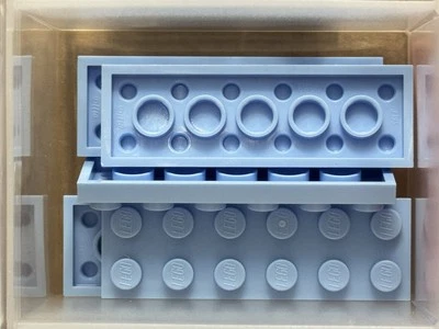 LEGO Parts - Bright Light Blue Plate 2 x 6 - No 3795 - QTY 5