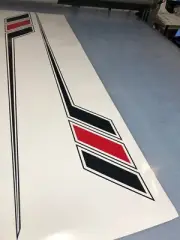 1.7m Universal Pin Stripe Decals for vehicle, boat , red black RV motorhome
