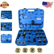 Lightweight 28pcs Radiator Pressure Tester & Vacuum Refill Kit for All Vehicles