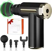 Mini Massage Gun, Muscle Percussion Massager with 6 Speeds, Quiet Handheld Massager Tools, Travel Massage Gun for Shoulder, Body, Back Relaxation, Black Golden
