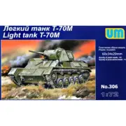 UNIMODELS UM 306 Plastic scale models kit Scale 1:72 T-70M Soviet light tank