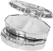 ERINGOGO 2pcs Box Iron Medication Storage Silver Medication Boxes Case for Medication Travel Case Pp
