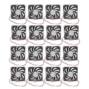 80 mm Computer Case Fan Bearing PC Cooling Silent Low-Noise DC 12 V 2 Pin 16x