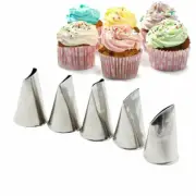 5X Rose Petal Icing Piping Nozzle Tips Kitchen Cake Cream Flower Baking Tools