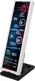 8.8 Inch Stretched Bar Monitor, 1920x480 HD Computer Temp Monitor with DIY Theme for RasPi for Linux for Windows, Support Horizontal Vertical Screen Switching, CPU GPU RAM Data Display