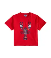 [Vilebrequin Kids] Vilebrequin Kids Tarick printed cotton jersey T-shirt Y 14 red