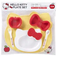 在飛比找蝦皮購物優惠-凱蒂貓 Hello Kitty 造型塑膠餐盤餐具6件組