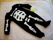 CARTER'S BABY BOY'S HALLOWEEN SLEEP & PLAY SKELETON GLOWS IN THE DARK SO CUTE