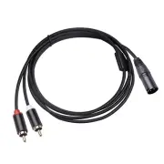 1M/2M Converter 3-Pin XLR Male To 2-RCA Stereo Y Adapter Microphone Audio Cable