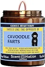 Scent Nation Cavoodle Gifts | Funny Cavoodle Lovers Gifts Pet Friendly Odour eliminating Soy Candle 225g for Women, Men, People, Dog Lovers and Dog Owners Made in Australia (Cavoodle Farts)
