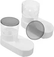 SUPVOX 2pcs Automatic Cat Water Dispenser Dog Feeder Resistant Multi Purpose Pet Feeding Device Texture for Easy Water Level Monitoring