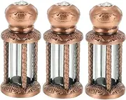 FOMIYES 3pcs Perfume Bottle Essential Oil Bottle Vintage Perfume Bottle Home Glassfragrance Bottle Air Women Sandalwood Essential Oils Retro Perfume Bottle Humidifier Travel Manual Alloy