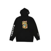 DGK Dirty Ghetto Kids "Golden Cat" Pullover (Black) Hooded Sweatshirt