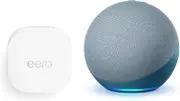Amazon eero 6+ dual-band mesh Wi-Fi 6 router + Echo (4th Gen) Twilight Blue