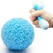 Stress Balls for Kids and Adults Squishy Fidget Toys (1PCS) Macaron Blue Color Squishy Stress Ball Party Favors Sensory Stress Anxiety Relief Squeeze Dough Ball Autism Sensory Toys for Autistic Childr