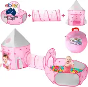 3Pc Toddler Pop up Kids Play Tent with Tunnel and Ball Pit for Boys, Girls and T