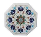 12'' Marble side Table Top lapis Inlay handmade home and Outdoor Decor