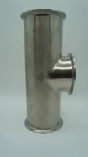 4" T UNION Stainless Steel SS Triclamp SPOOL Dewax Sanitary Closed Loop Column