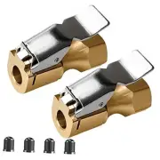 Air Chuck 2 Pack, Heavy Duty Closed Flow Tire Chuck, Lock On Air Chuck Pack 2