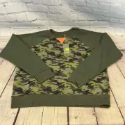 Miki Miette Camo Pattern Crewneck Sweatshirt Sz: 12 Yr NWT