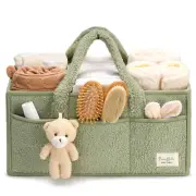 Perabella Diaper Caddy Organizer for Changing Table, Storage Basket for Wipes, G