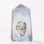 512g125mm Druzy Agate Geode Tower Point Natural Crystal Polished Quartz Healing