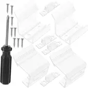 ETHZZLE 1 Set Transparent Handle Rv Door Latch with Screws Sliding Door Hardware for Campers and Motorhomes Easy Installation Enhanced Security and Closet Use