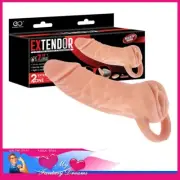 Extendor | 2 in 1 Male Masturbator and Penis Extension Sleeve with Ball Strap 7"