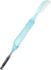 HAKIDZEL Double-ended Folding Eyelash Comb Eye Makeup Brush Lash Applicator Brush Eyebrow Separator Comb Lash Wands Applicator Beauty Makeup Tool Brow Grooming Tool Plastic Blue