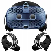 HTC Vive Cosmos Virtual Reality Headset Kit VR Controllers Dark Blue