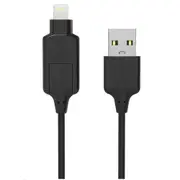 Scosche i3M USB-A to Lightning / Micro USB Cable - 90cm - Black Charge & Sync [I3M]
