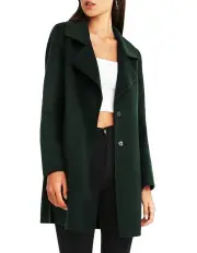 [Belle & Bloom] Ex-Boyfriend Dark Green Wool Blend Oversized Jacket