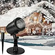 Christmas Projector Lights Outdoor, Waterproof LED Snowflake Projector Lights for Indoor Outdoor Christmas Decoration, Holiday, Wedding, Yard Decor