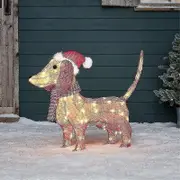 2d Dog With Led S Yard Rat With Acrylic En Stake -Ribn Q4