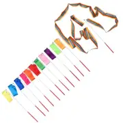 12 Pcs Gym Dance Ribbon Dancing Ribbon Wand Twirling Streamer