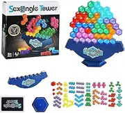 Balance Stacking Game, Hexagonal Board Blocks, Educational Toy for Kids & Adults, Attractive Design, Learning Activity 6.65x6.65 inches for Game Night & Family Fun