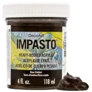 Decoart Impasto Paint 4oz-Raw Umber DTP-05