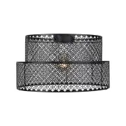 Brilliant 35cm Black Tier Laser Cut Metal Batten Fix Shade Ceiling Fixtures