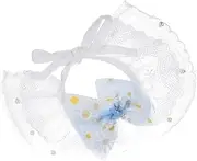 ifundom Adjustable Floral Cat Collar for Reusable Pet Collar Decoration Skin Friendly Material for Household Cats and Kittens Daisy Design