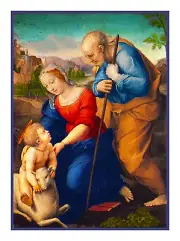 Religious Renaissance The Holy Family by Raphael Counted Cross Stitch Pattern