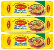 3 Packs x Maggi 2 Minutes Noodles Masala, 560g- maggi real taste Indian snack