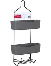 [BOXSWEDEN] Wire Deluxe 2 Tier Shower Caddy with Detachable Holder 60cm in Black