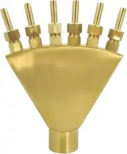 Fountain Nozzle Heads, Finger jets Column or Multi-hole Scattering Water Pond Spray Head for Garden & Park Pool T-F9P-P (1 Inch - DN25)