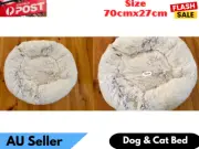 Pet Bed for Dog & Cat Extra Soft Round Calming Plush Nest VIC