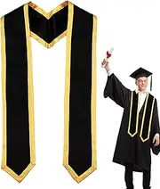 [Generic] Graduation Stole Class of 2023 - Plain Adult Graduation Stoles Sash - Unisex Graduation Stole With Trim for College Women University High School Adult