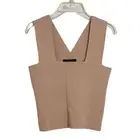 House of Harlow 1960 NWT Tan Knit Crossback Tank Top Size XS Neutral Boho