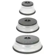 Tovolo Collapsible Microwave Food Covers Charcoal- Set of 3